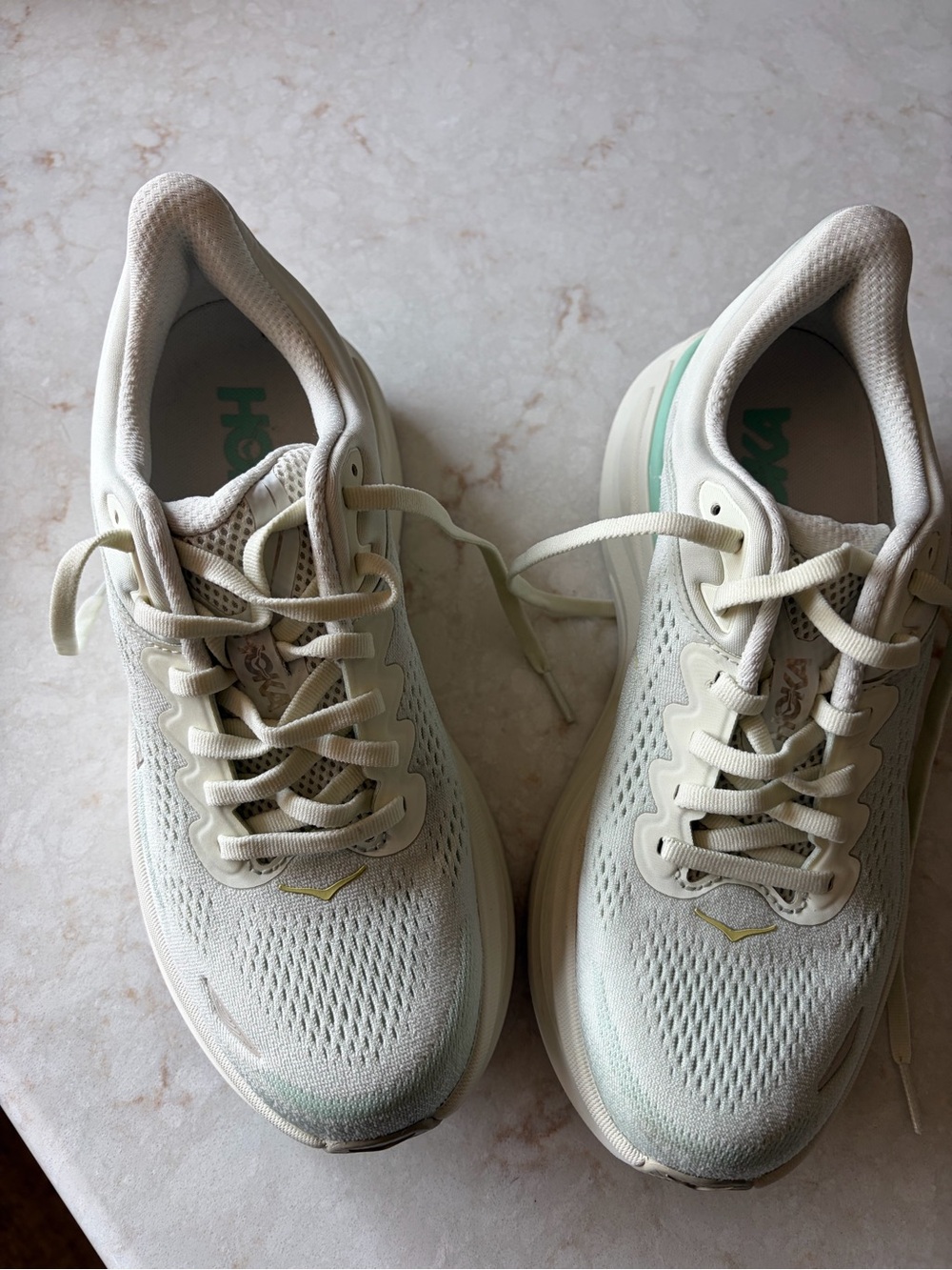 Hoka One One Bondi 9  Womens #1162012 Truffle Sea Salt Glass Running Gym Sz.7.5 - Picture 2 of 7